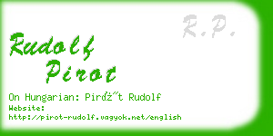 rudolf pirot business card